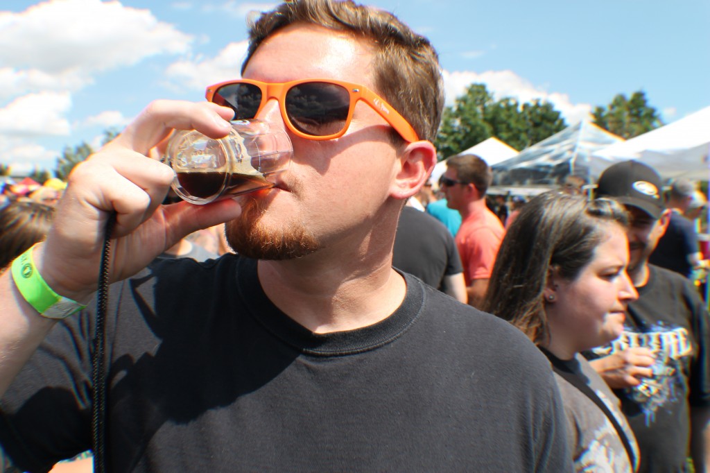 Patron skulls a cold one - springs beer fest 2014 - dbb