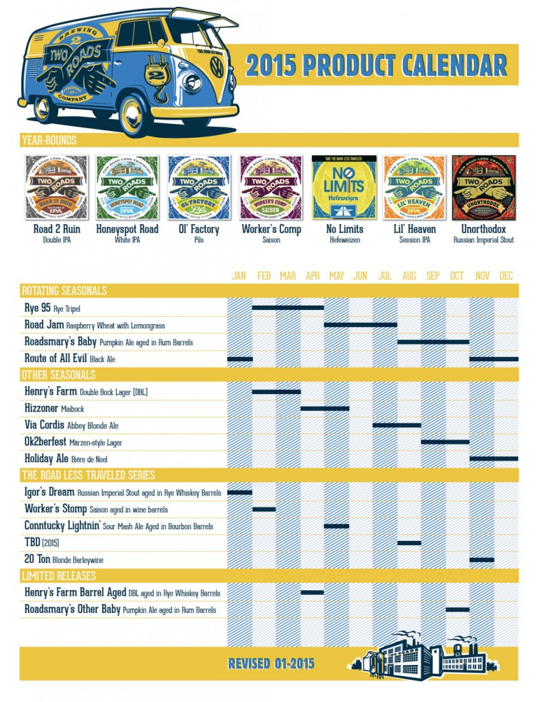 Two Roads Beer Calendar 2015