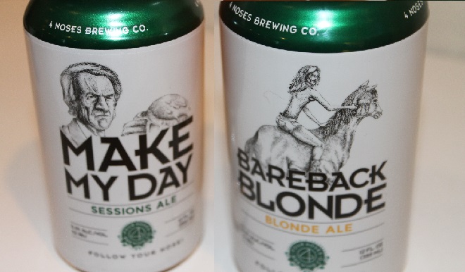 4 Noses Brewing Co. | Bareback Blonde Ale and Make My Day Session IPA