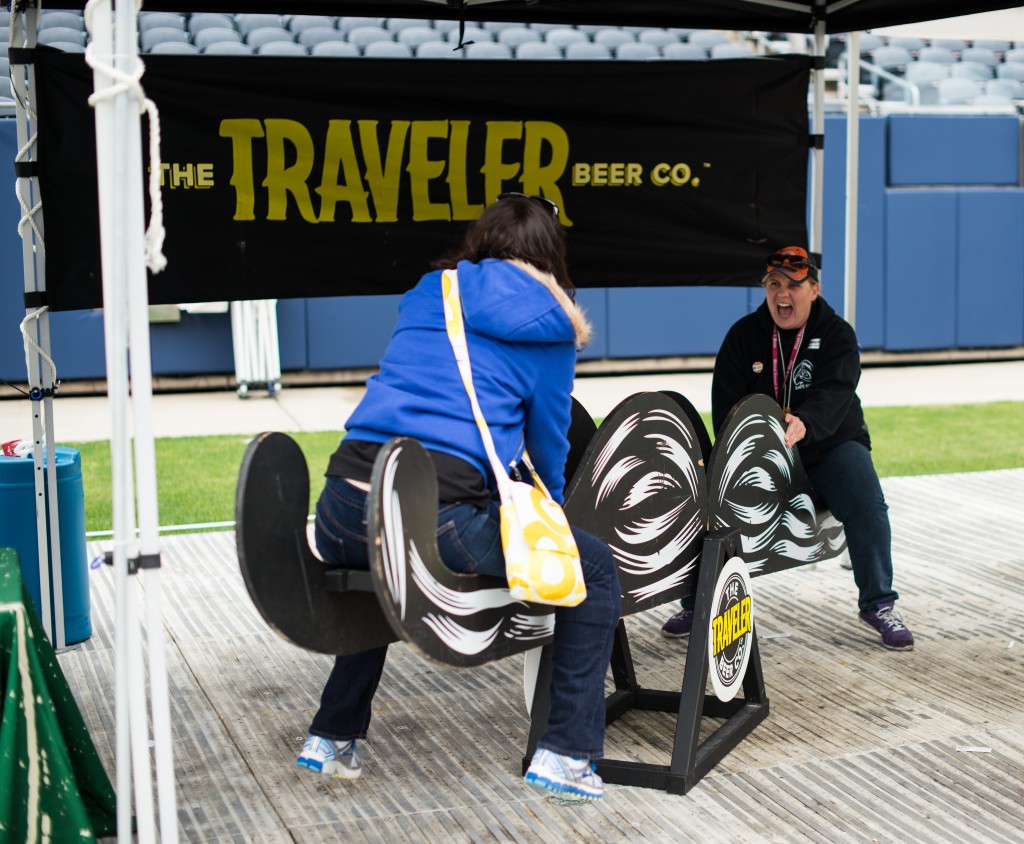 Traveler Beer Co. had some great beer at the American Beer Classic and they also brought along a see-saw. Photo by Eric Dirksen.