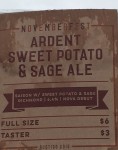 Ardent Sweet Potato & Sage Ale