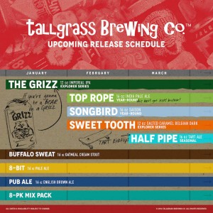 2016 Tallgrass Brewing Beer Release Calendar