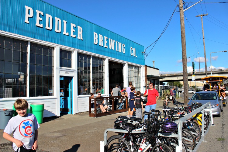 Cycles outside of Peddler's isn't a surprising site. Photo courtesy of Ale Trail Maps