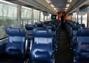 Seating on Tip Top Tours Bus