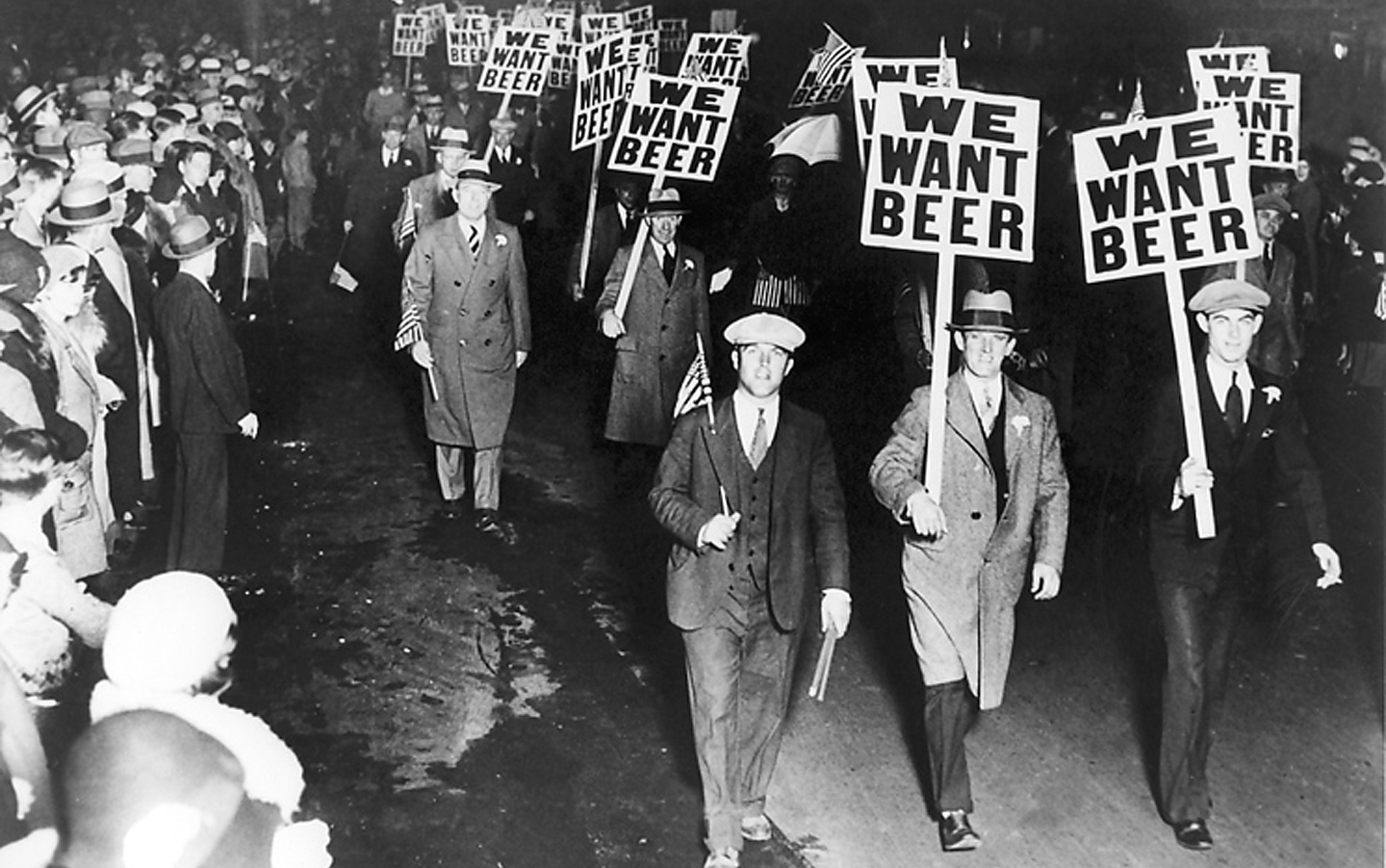 (Photo by Associated Press of Anti-Prohibition Parade in Newark, N.J., October 28, 1932)