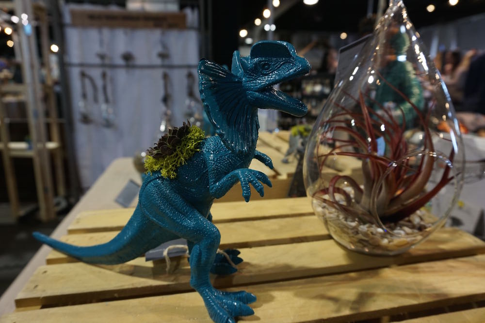 Air plants inside of dinosaurs, all that and more available at Holiday Flea