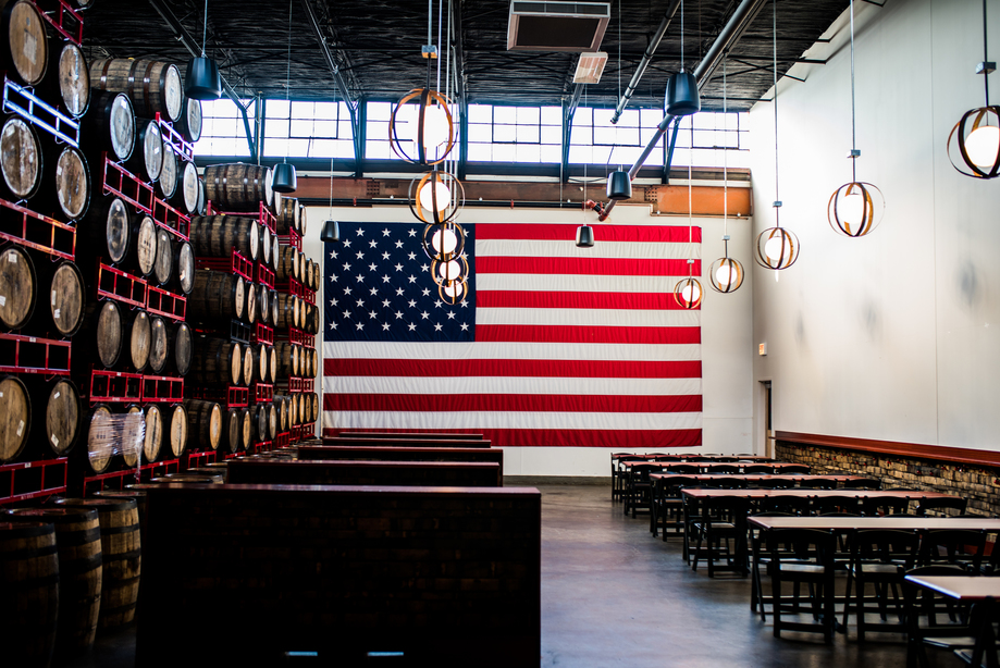 Always a popular destination, the production facility for Revolution features a big open beer hall with fresh Rev beer on tap. Photo credit: Eric Dirksen.