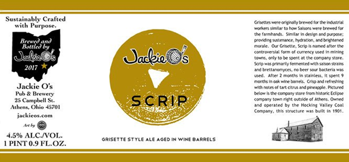 Jackie O’s Brewery | Scrip