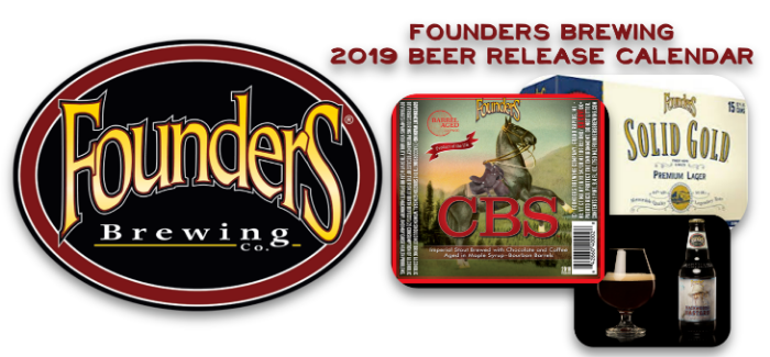 Founders Brewing 2019 Beer Release Calendar Teases Return of CBS