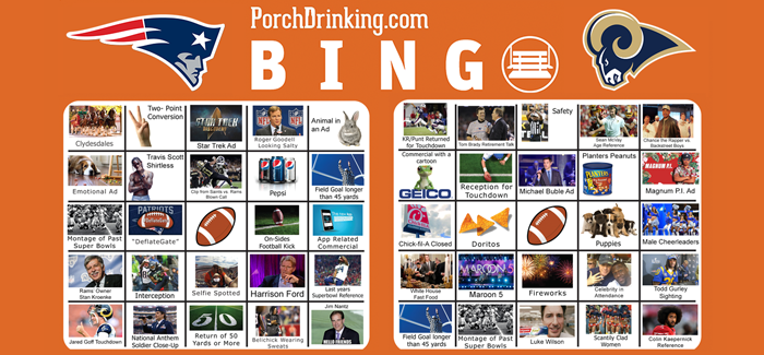 Play Along with the 2019 Super Bowl Bingo Boards