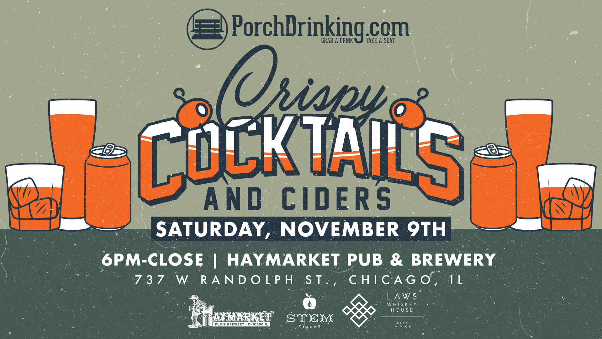 Join PorchDrinking’s Crispy Cocktails & Cider Unofficial FoBAB After-Party