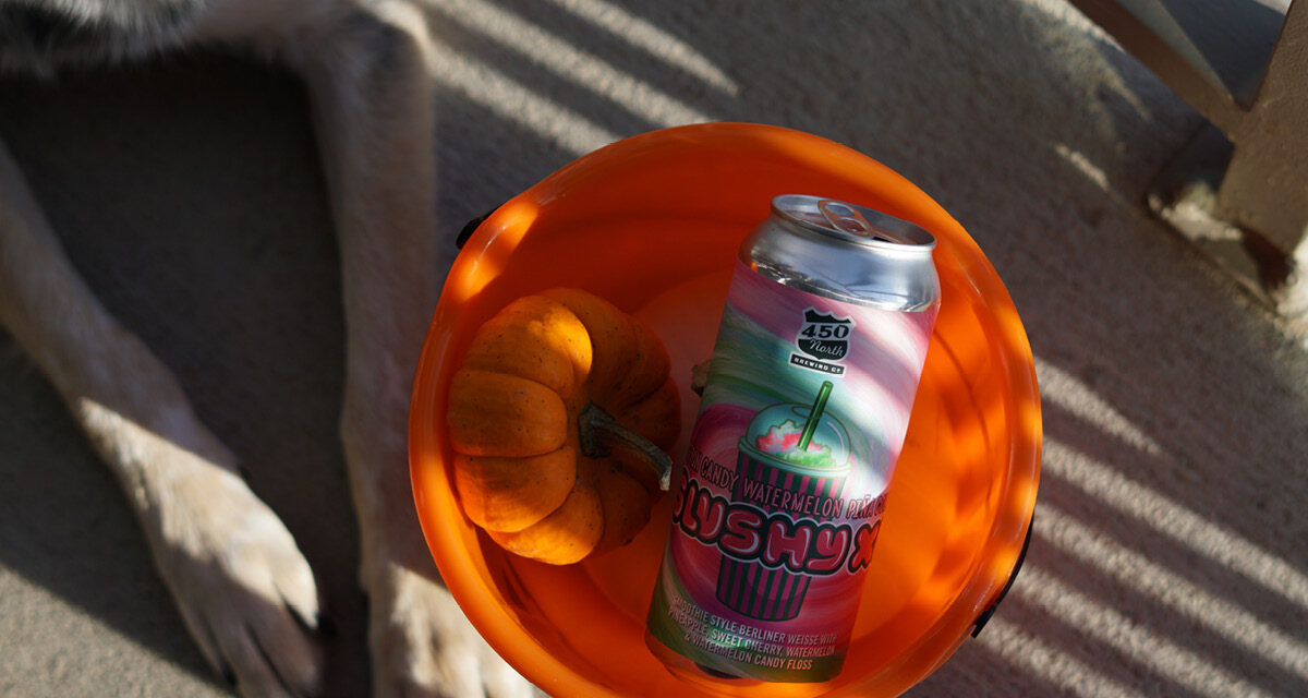 Halloween Beer Treat | 450 North Brewing Cotton Candy Watermelon Piña Colada Slushy XL